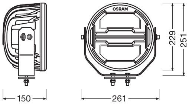 OSRAM Spotlight LEDriving® Round MX260-CB