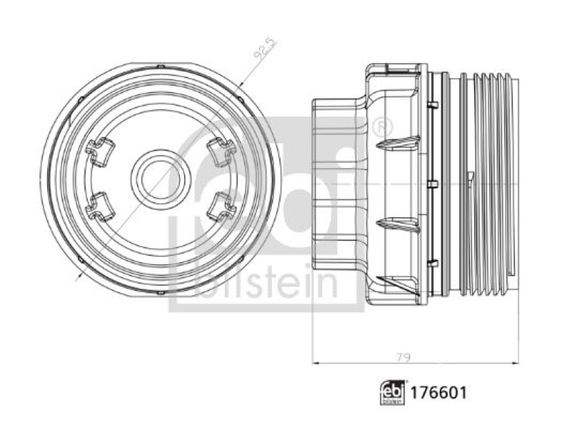 FEBI BILSTEIN Cap, oil filter housing febi Plus