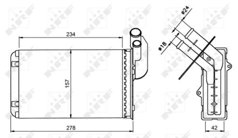 NRF Heat Exchanger, interior heating