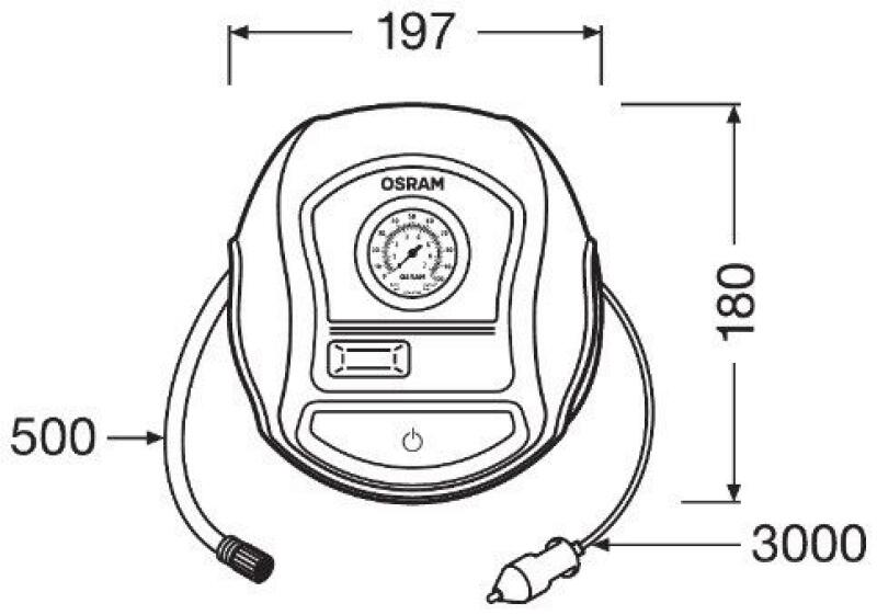 OSRAM Druckluftreifenprüfer/-füller TYREinflate 200