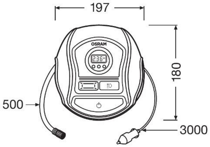 OSRAM Druckluftreifenprüfer/-füller TYREinflate 450