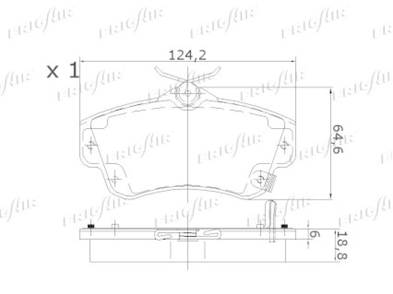 FRIGAIR Brake Pad Set, disc brake