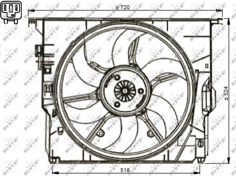 NRF Fan, radiator