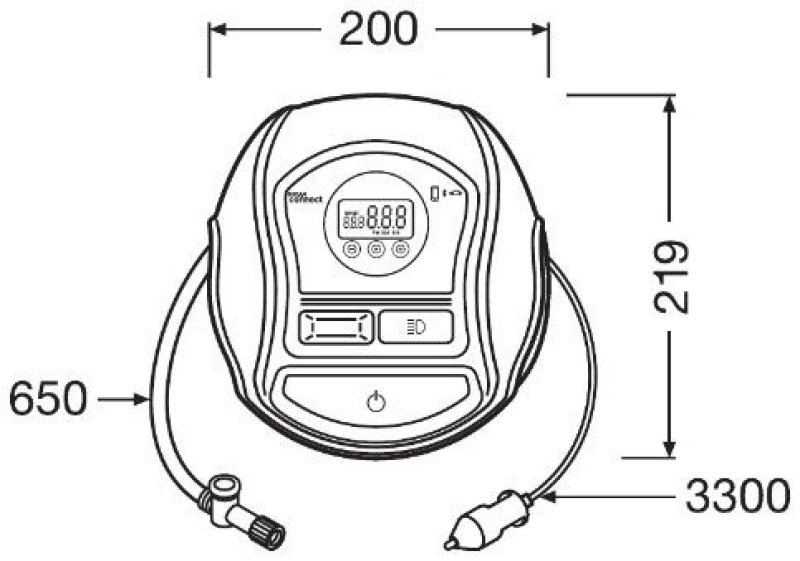 OSRAM Compressed Air Tyre Gauge/-Filler OSRAM TYREinflate Connect 650