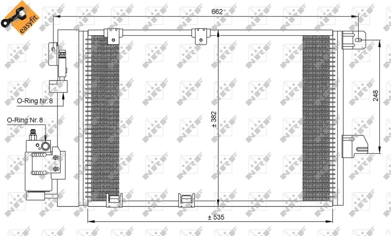 NRF Condenser, air conditioning EASY FIT