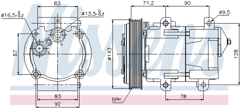 NISSENS Kompressor, Klimaanlage ** FIRST FIT **