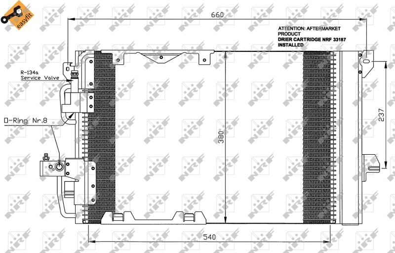 NRF Condenser, air conditioning EASY FIT