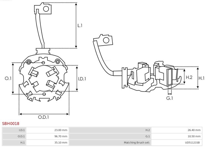 AS-PL Halter, Kohlebürsten Brandneu AS-PL