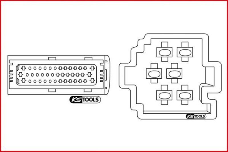 KS TOOLS Entriegelungswerkzeug, Flach-/Rundstecker