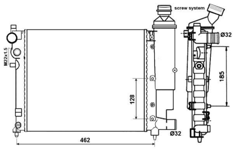 NRF Radiator, engine cooling