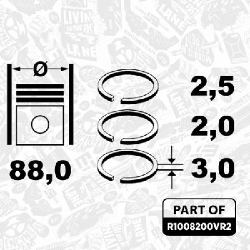 ET ENGINETEAM Kolbenringsatz boxET – service kit