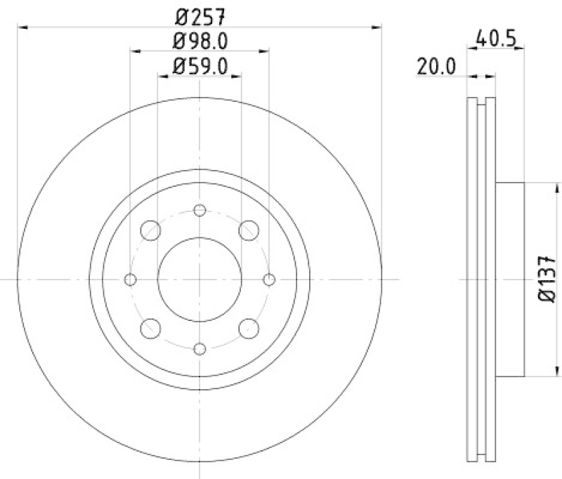 2x HELLA PAGID Bremsscheibe PRO High Carbon