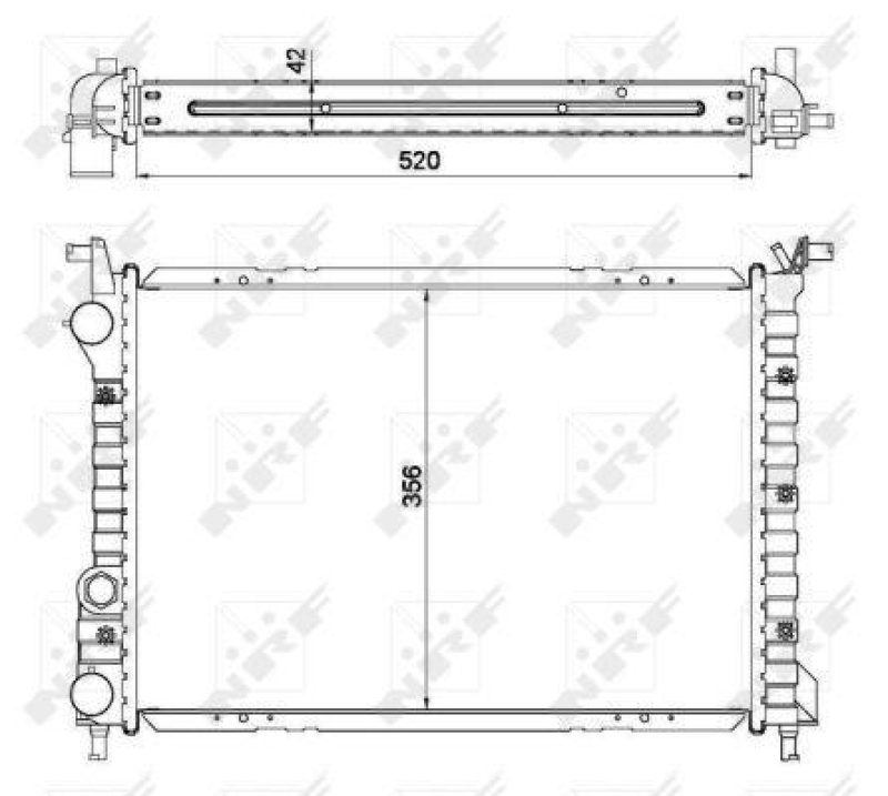 NRF Radiator, engine cooling EASY FIT