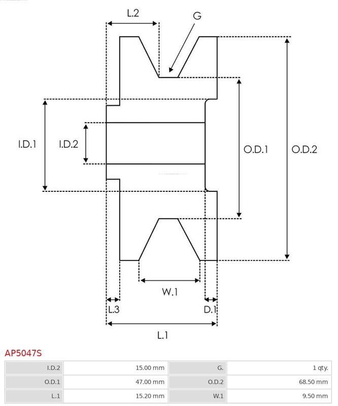 AS-PL Riemenscheibe, Generator Brandneu AS-PL