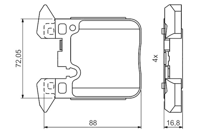 BOSCH Brake Pad Set, disc brake