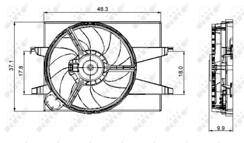 NRF Fan, radiator