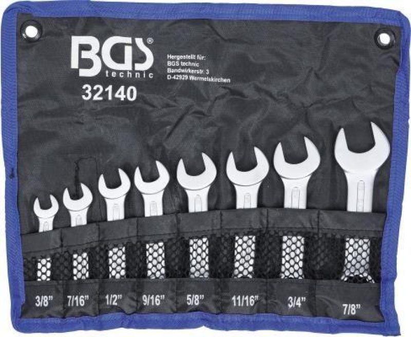 BGS Spanner Set, ring / open ended