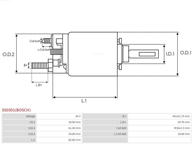 AS-PL Magnetschalter für Starter / Anlasser Brandneu Bosch