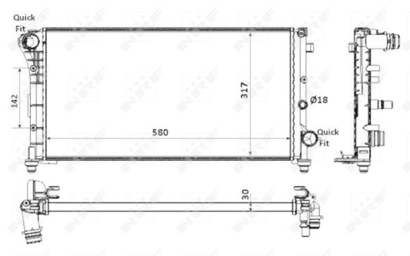 NRF Radiator, engine cooling