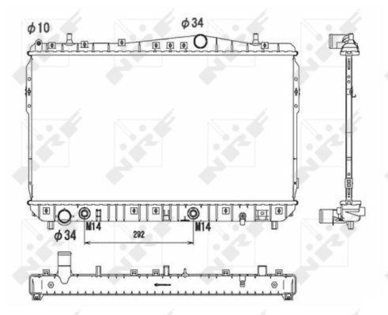 NRF Radiator, engine cooling EASY FIT