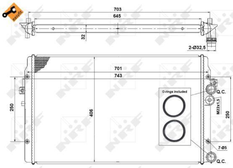 NRF Kühler, Motorkühlung EASY FIT