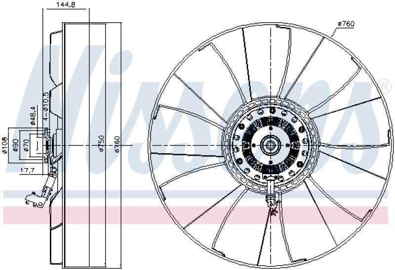 NISSENS Clutch, radiator fan