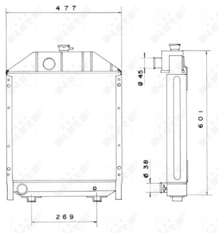 NRF Radiator, engine cooling EASY FIT