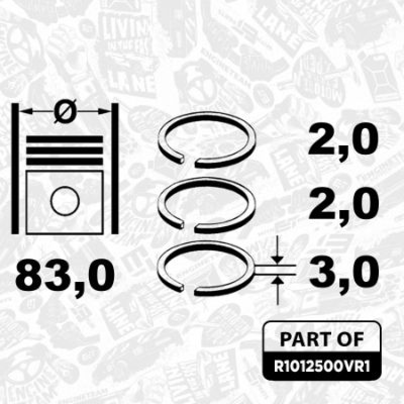 ET ENGINETEAM Piston Ring Kit