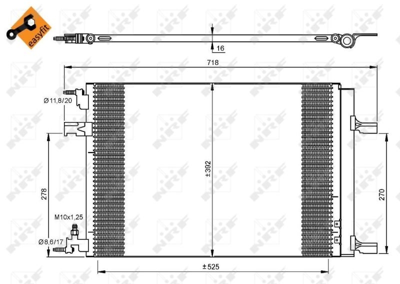 NRF Condenser, air conditioning EASY FIT