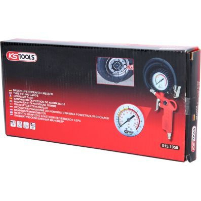 KS TOOLS Compressed Air Tyre Gauge/-Filler