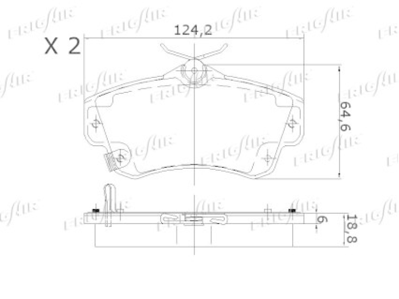 FRIGAIR Brake Pad Set, disc brake