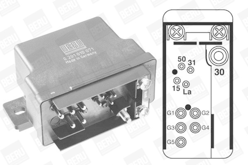 BorgWarner (BERU) Relay, glow plug system