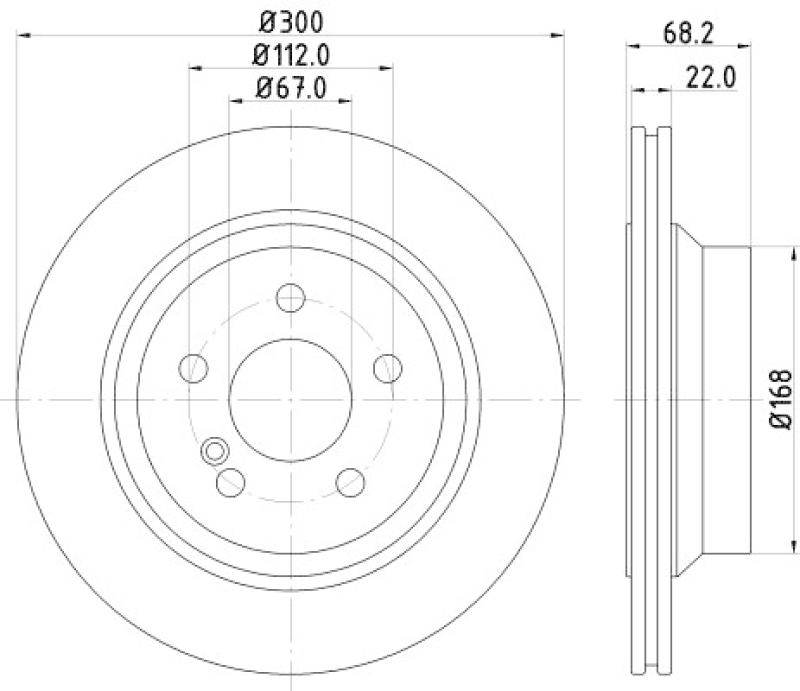 2x HELLA Bremsscheibe PRO High Carbon