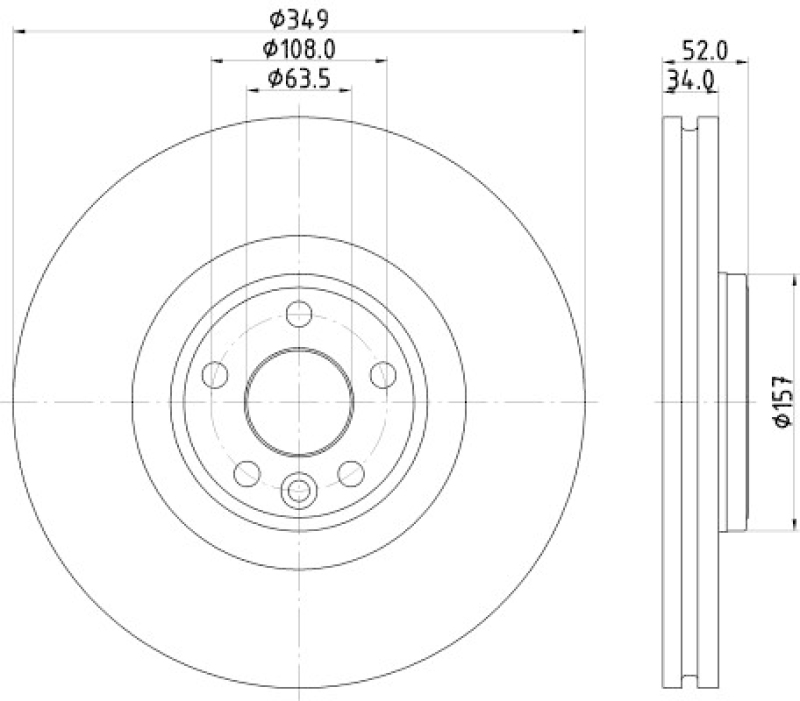 2x HELLA PAGID Bremsscheibe PRO High Carbon