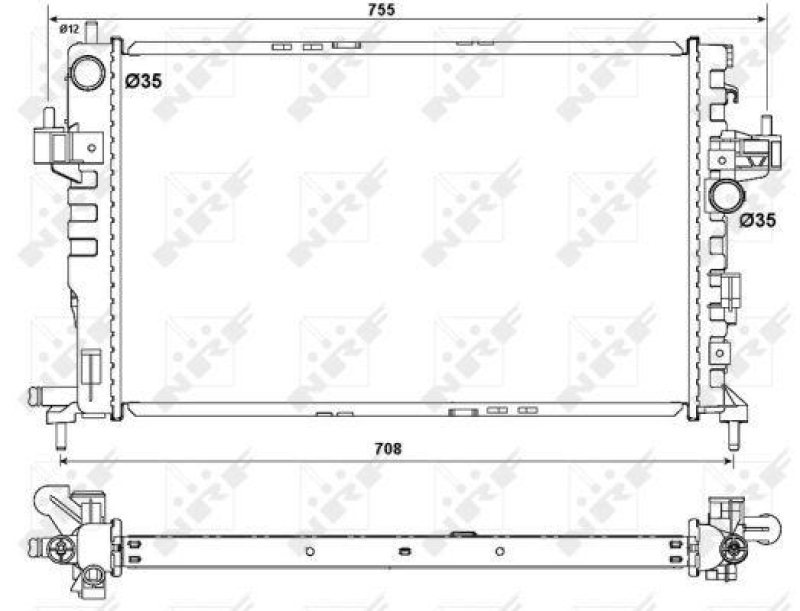 NRF Radiator, engine cooling EASY FIT