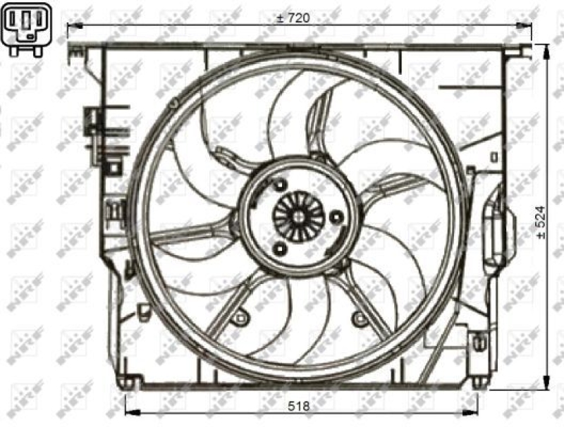 NRF Fan, radiator