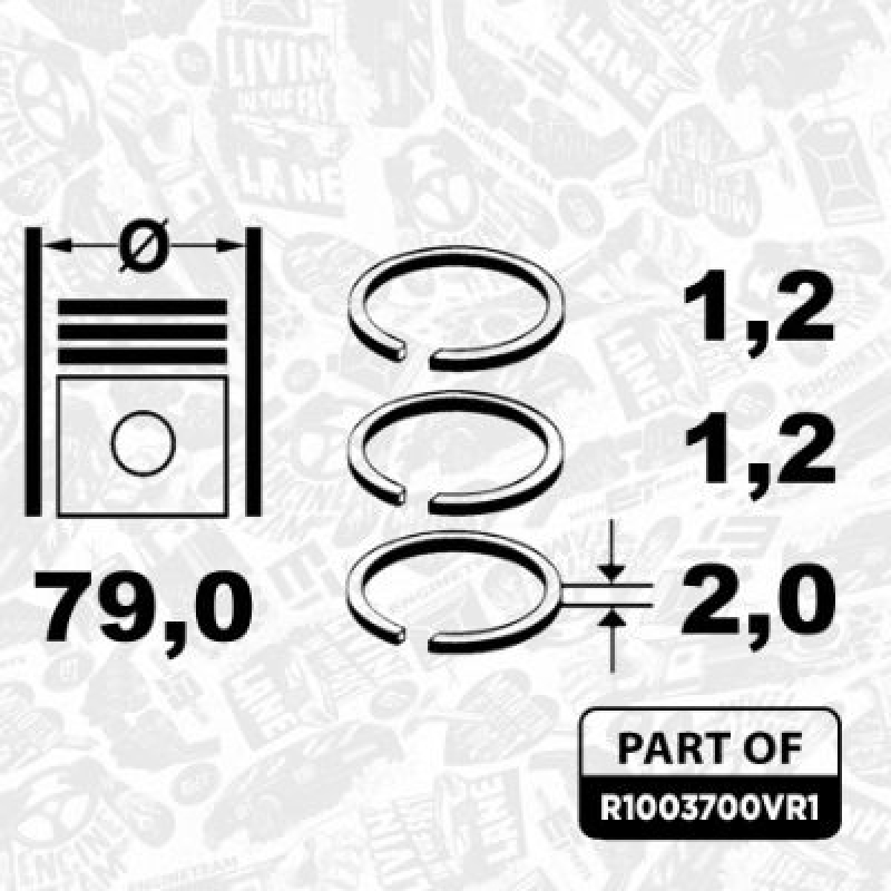 ET ENGINETEAM Piston Ring Kit