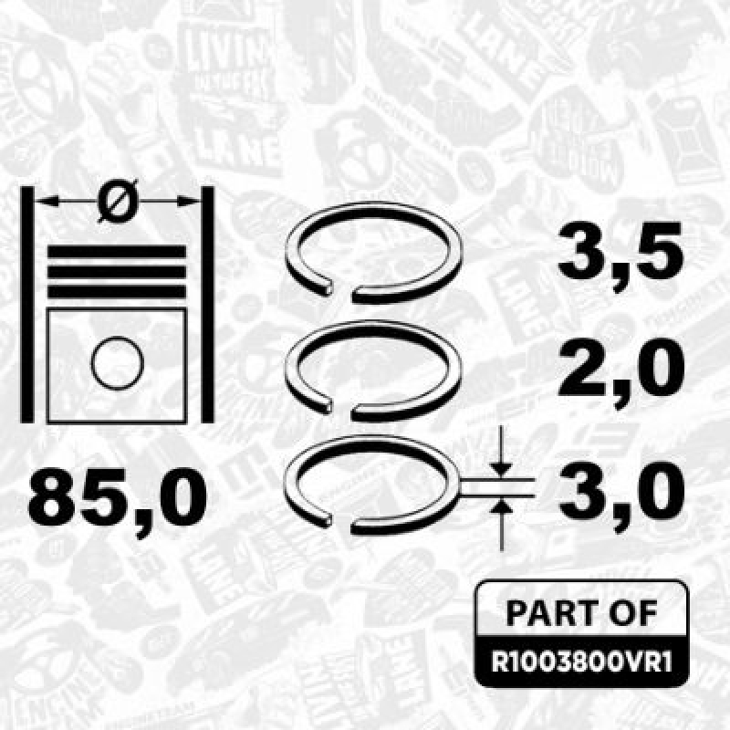 ET ENGINETEAM Piston Ring Kit