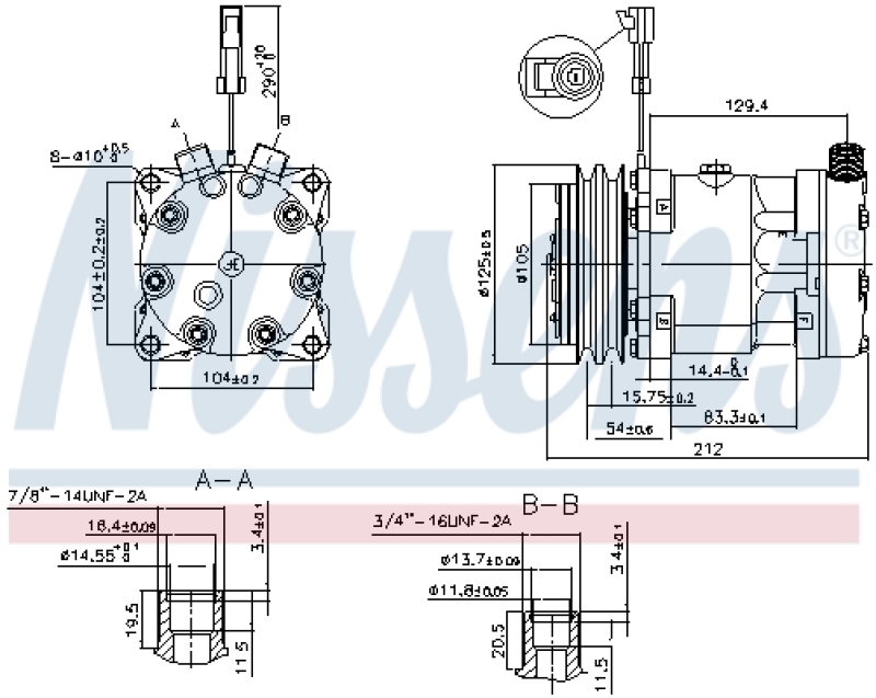 NISSENS Kompressor, Klimaanlage ** FIRST FIT **