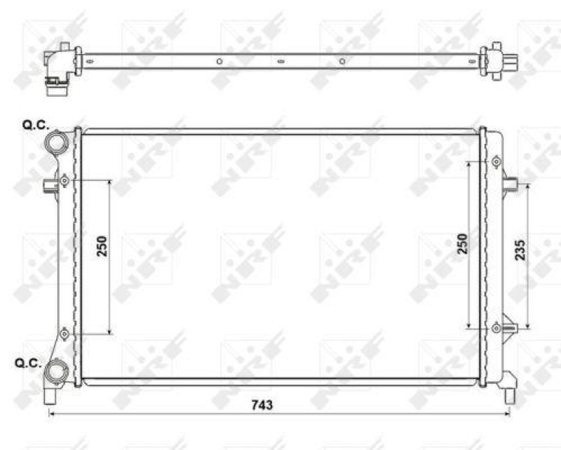 NRF Radiator, engine cooling Economy Class