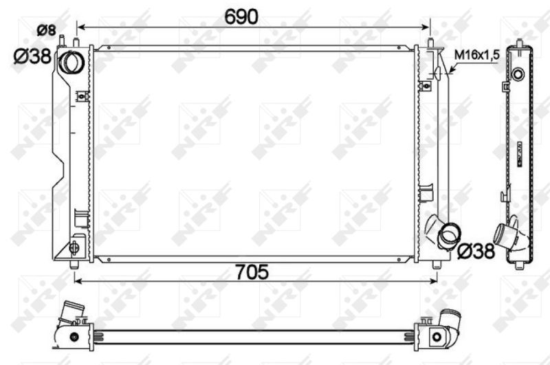 NRF Radiator, engine cooling