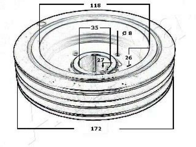 ASHIKA Riemenscheibe, Kurbelwelle