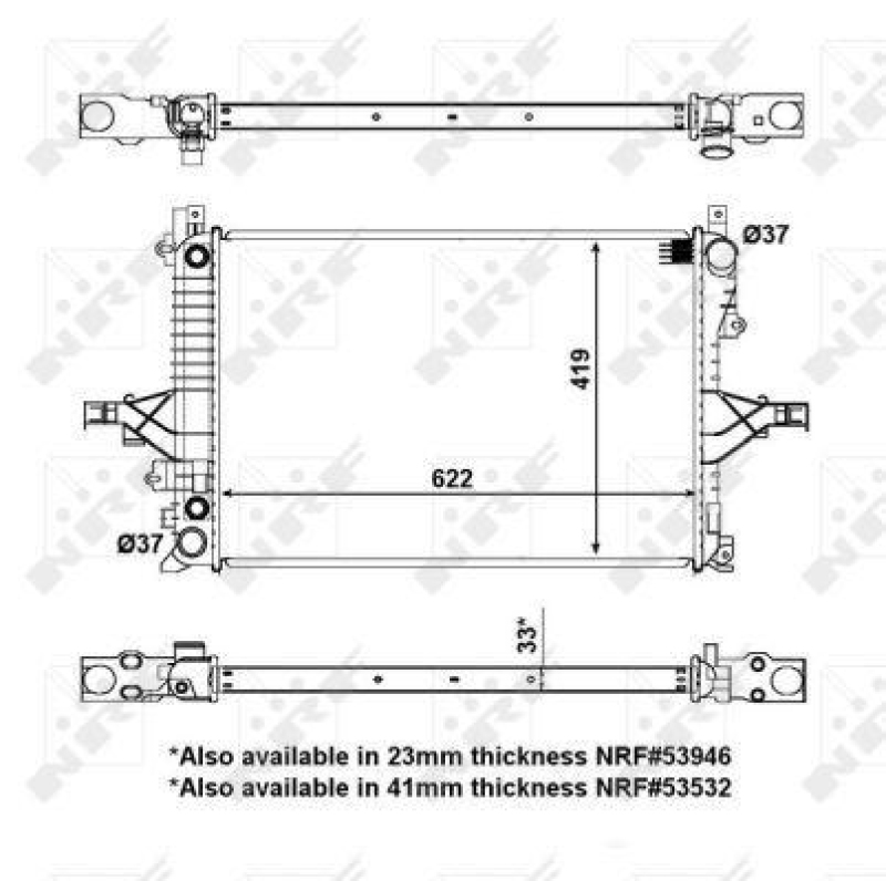 NRF Radiator, engine cooling EASY FIT