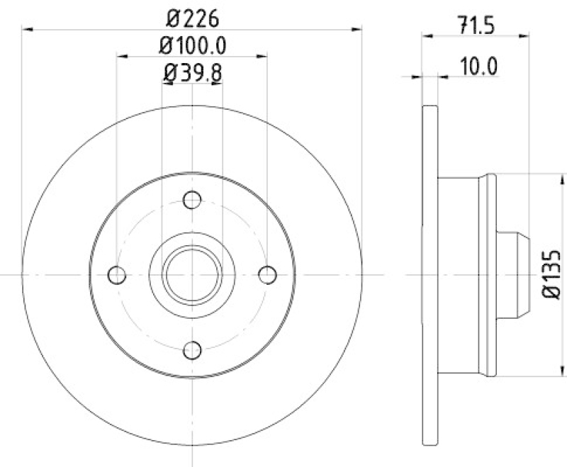 2x HELLA Bremsscheibe PRO