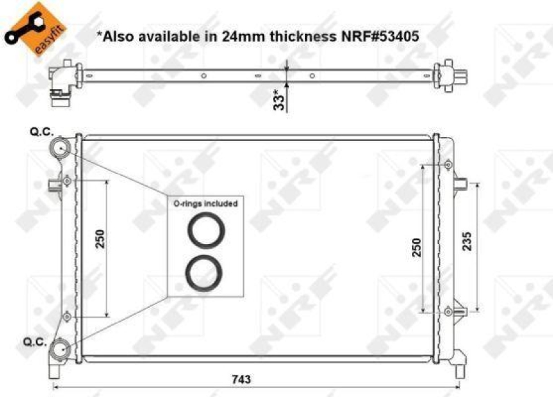 NRF Kühler, Motorkühlung EASY FIT