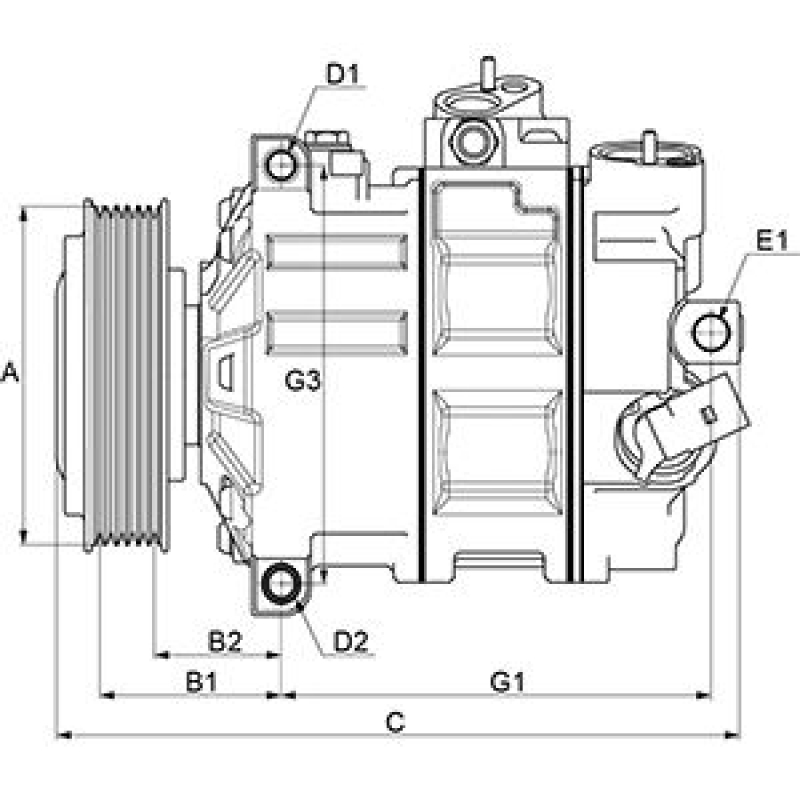 HC-Cargo Kompressor, Klimaanlage